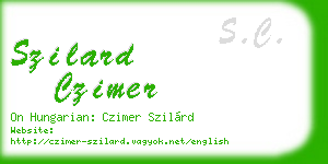 szilard czimer business card